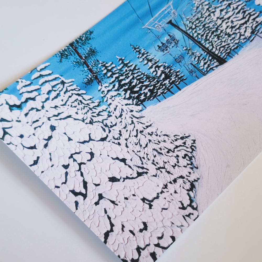 Lake Tahoe Snowy Trees Postcard