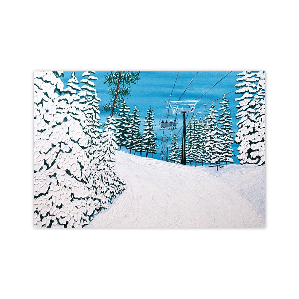 Lake Tahoe Snowy Trees Postcard