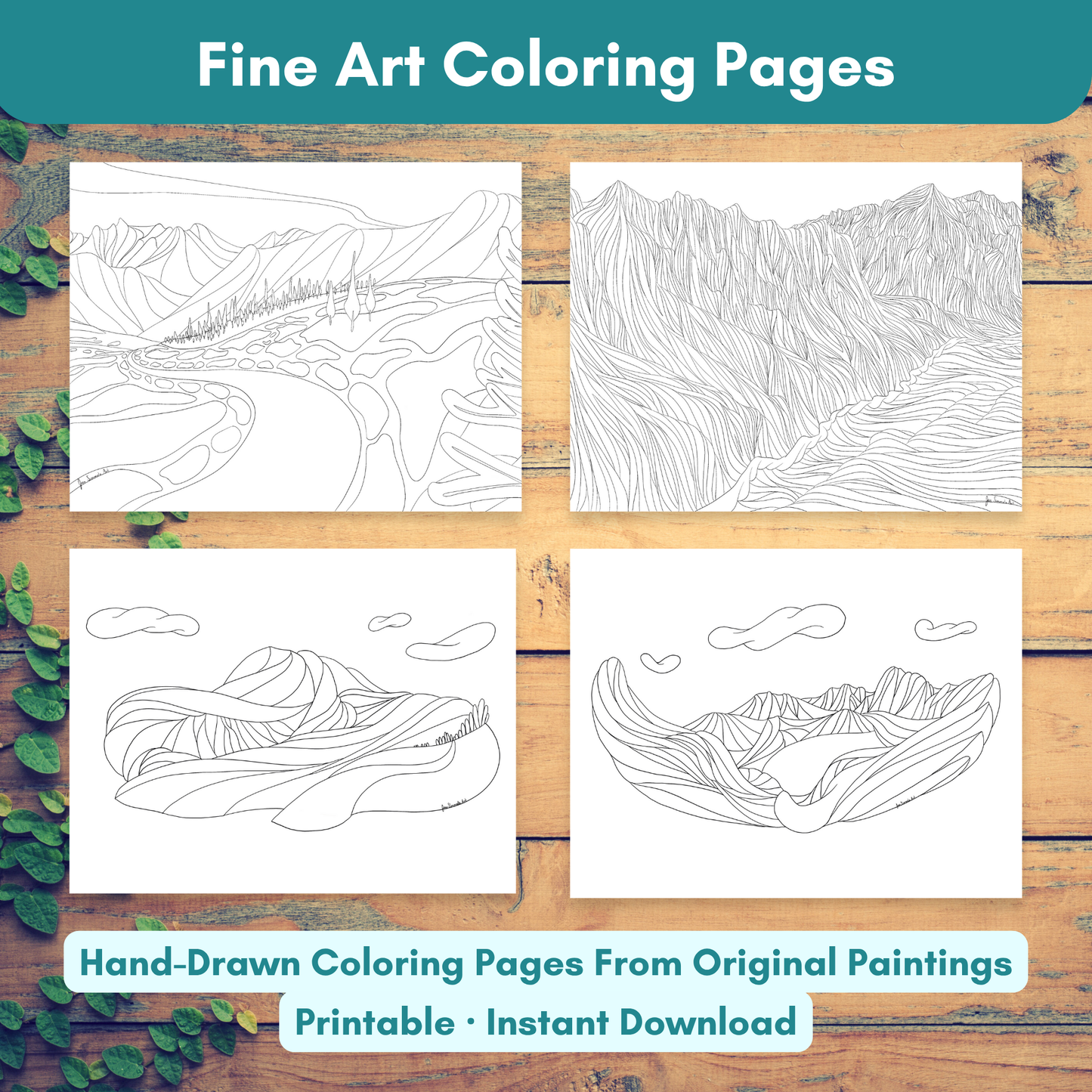 Nature-Themed Coloring Pages